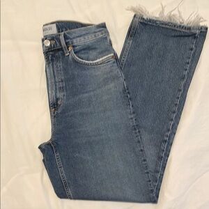 Agolde High Rise Stovepipe Jean.